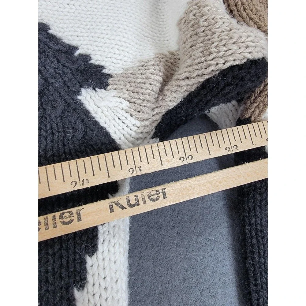 Vintage Milano Design Group Sweater Womens Large Argyle Floral Knit Pullover 90s